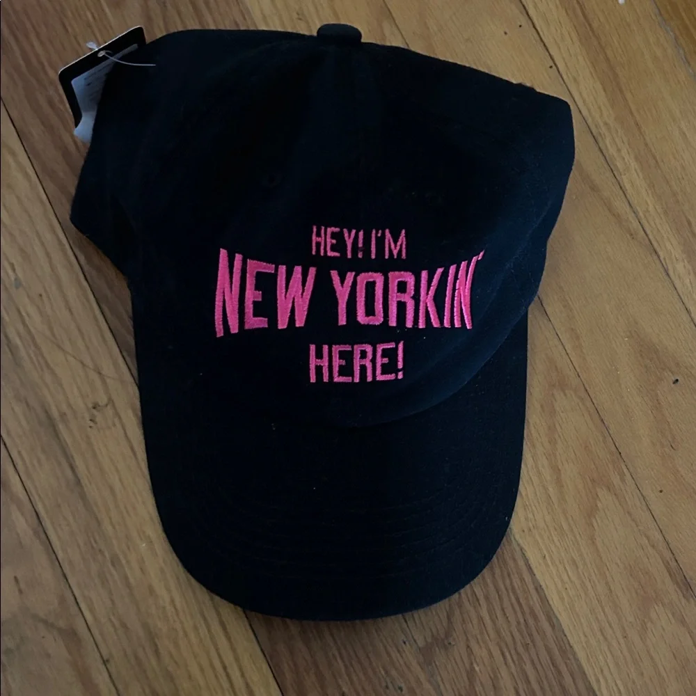 Black Baseball Cap with Hot Pink 